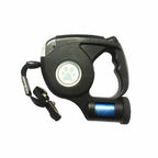 LED Dog Leash with Waste-Bag Holder
