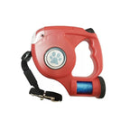 LED Dog Leash with Waste-Bag Holder