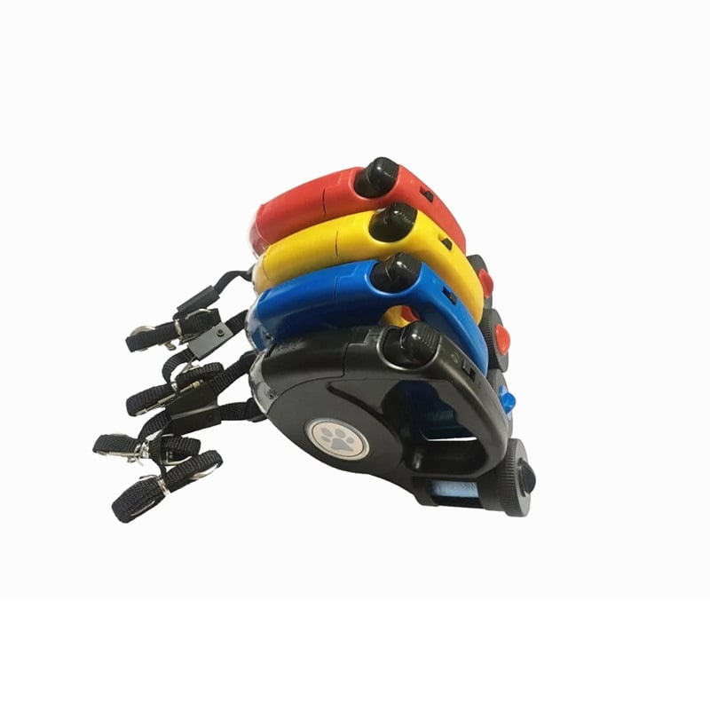 LED Dog Leash with Waste-Bag Holder