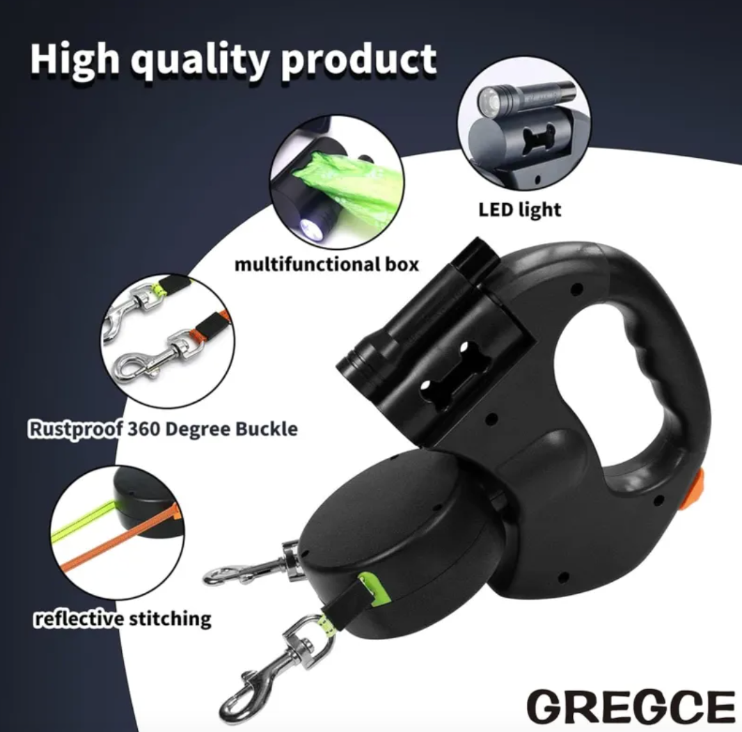 Dual Retractable Dog Leash