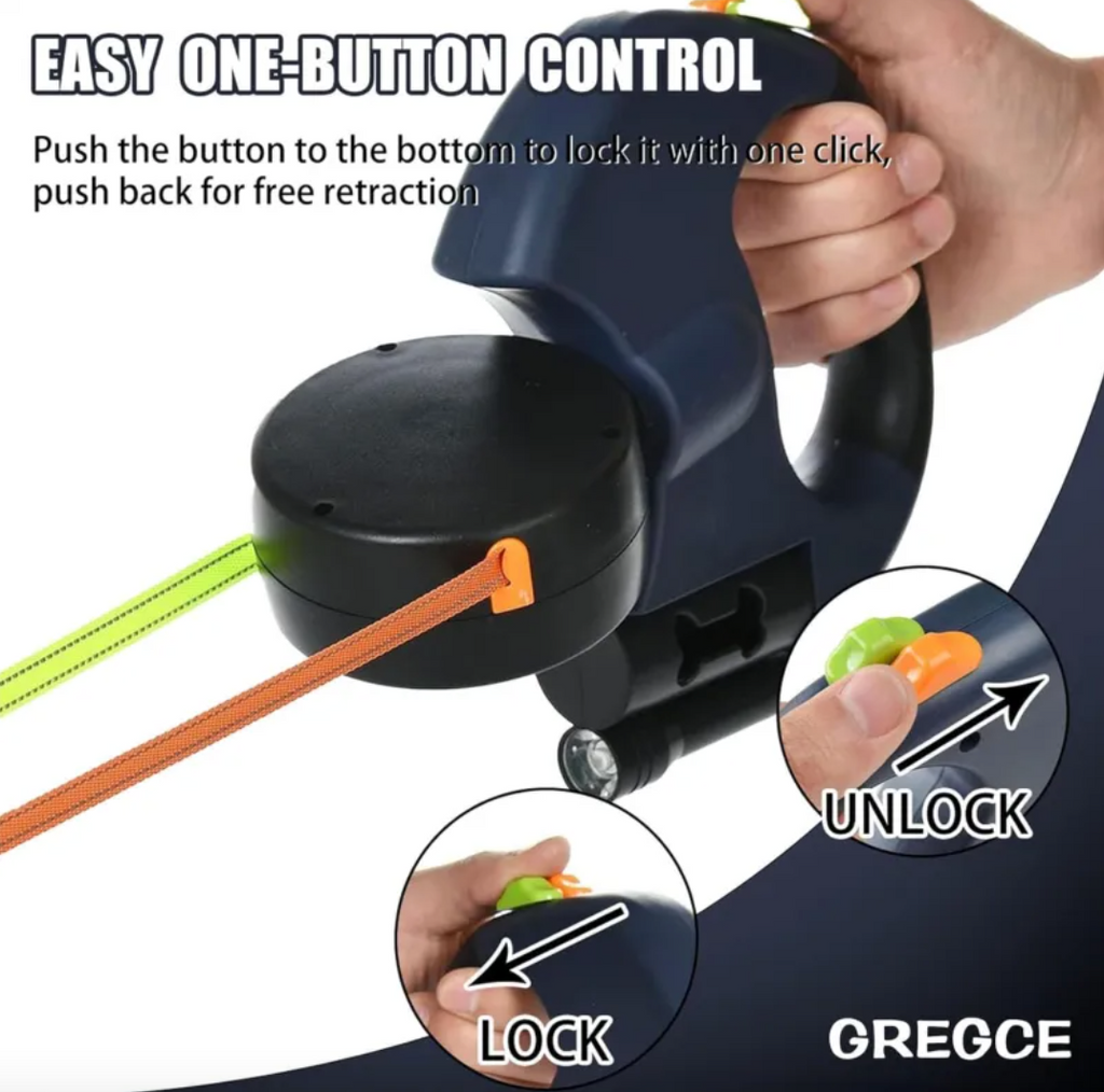 Dual Retractable Dog Leash